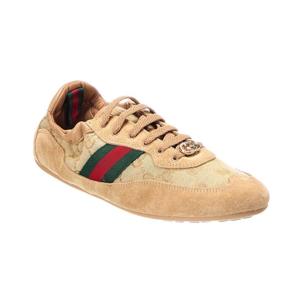 Gucci Gg Supreme Canvas & Leather Sneaker, Beige